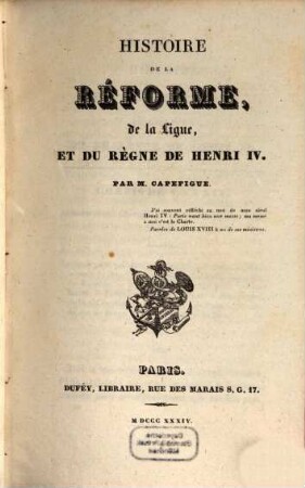 Histoire de la réforme, de la ligue, et du règne de Henri IV., 6