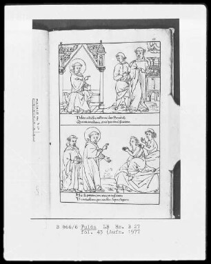Illustrationen zur Vita Sancti Benedicti & Bis-Bini-Vita — ---, Folio 43rectoBildseite
