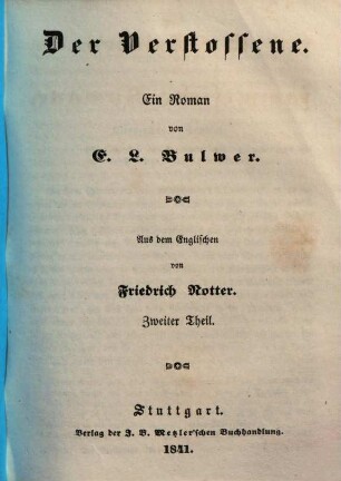 Der Verstossene : Ein Roman, 2