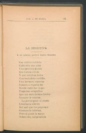 La sensitiva : A mi sobrina política Laura Gonzalez