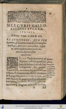 Tomus VIII. Liber III.