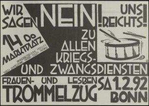 Uns reichts! Wir sagen NEIN zu allen Zwangs- und Kriegsdiensten