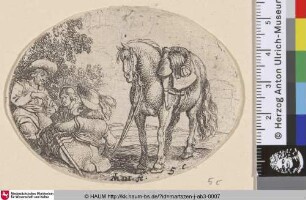 [Drei Soldaten beim Kartenspielen; Three soldiers playing cards]