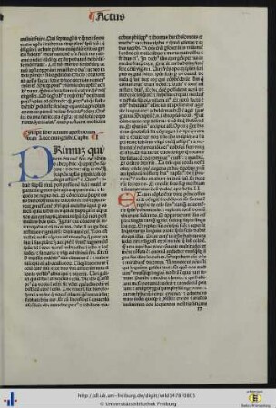 Liber actuum apostolorum beati Luce evangeliste