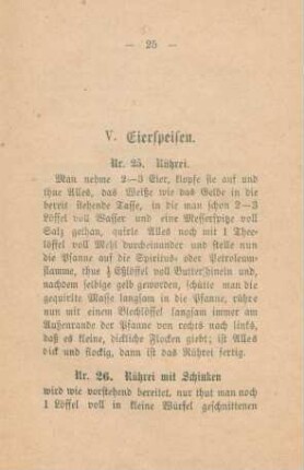 V. Eierspeisen