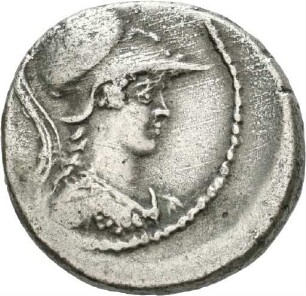 Denar des C. Vibius Varus mit Darstellung eines Altars
