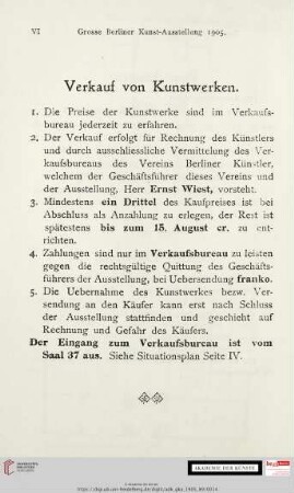 Verkauf von Kunstwerken