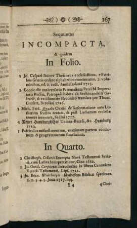167-184, Sequuntur Incompacta