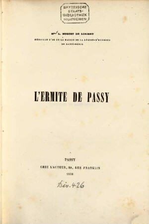 L' ermite de Passy