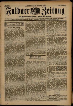 Zweite Ausgabe vom Mittwoch, den 24. November 1897.