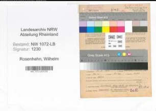Entnazifizierung Wilhelm Rosenhahn , geb. 30.03.1897 (Landwirt)