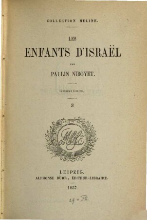 Les enfants d'Israël, 3