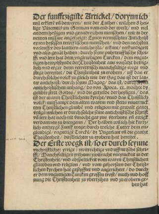 Der funfftzigiste Artickel/ dorynn ich wil erkleren und beweren/ wie der Luther ... durch seyne puhrteufflische schrifft und lere ...