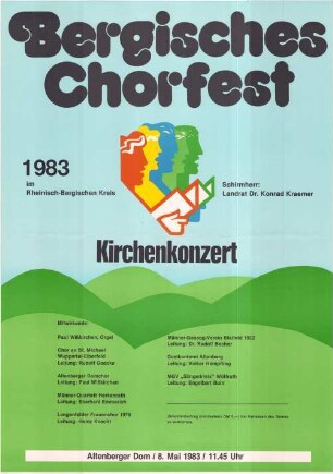 Bergisches Chorfest 1983 im Rheinisch-Bergischen Kreis