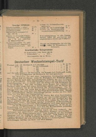 Deutscher Wechselstempel-Tarif