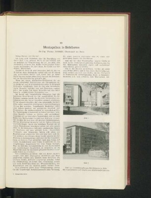 III Montagebau in Sichtbeton