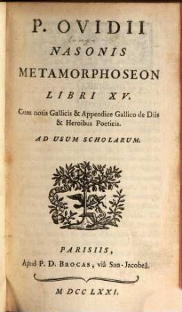 Metamorphoseon libri XV.