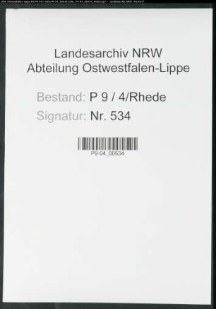 Namensverzeichnis Rhede, Sterbefälle