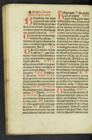 Incipit Commune sanctorum.