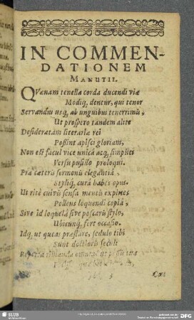 In Commendationem Manutii