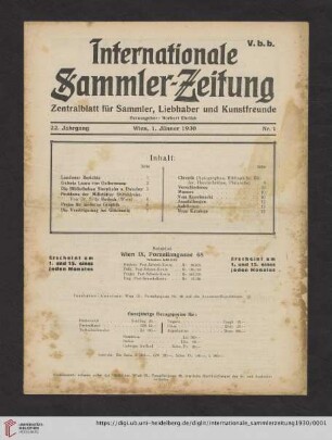 Nr. 1 (1. Jänner)