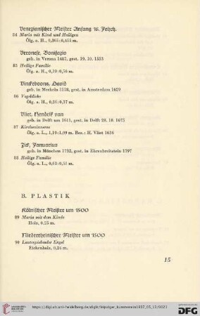 B. Plastik (Nr. 89-95)