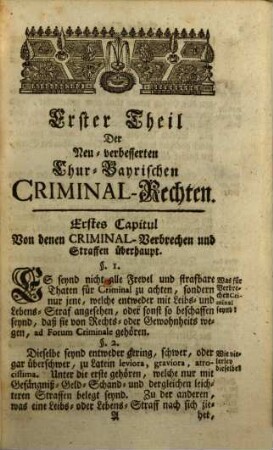 Codex Juris Bavarici Criminalis De Anno M.DCC.LI.