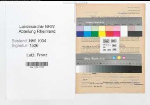 Entnazifizierung Franz Latz , geb. 27.01.1884 (Oberdeckoffizier)