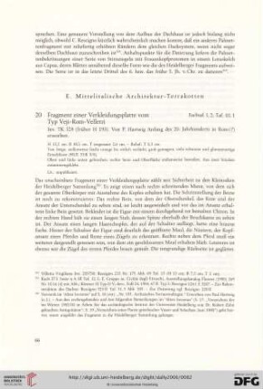 E. Mittelitalische Architektur - Terrakotten