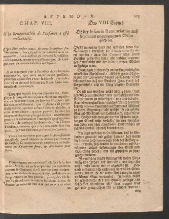 Chap. VIII. = Das VIII. Capitel.