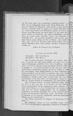 Sitzung vom 30. Mai 1882.