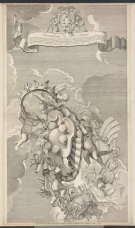 Wappen der Medici, Frontispiz (Cortona, de Rossi, Palazzo Pitti, Camera di Marte, Florenz)