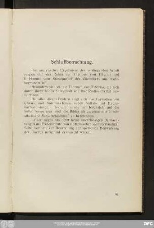 Schlußbetrachtung.