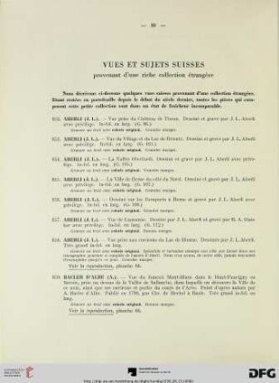 Vues et Sujets suisses provenant d’une riche collection étrangère (Nr. 852-878)