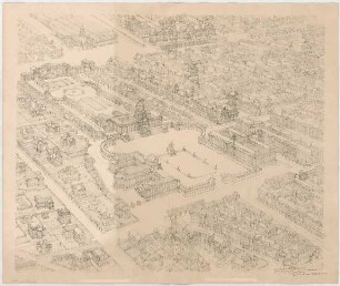 Thiersch, Friedrich von; Wiesbaden, Kaiserstr.; Kaiserstr., Ausbau - Vogelperspektive