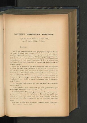 L'Afrique occidentale francaise