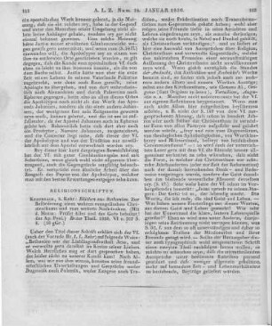 Kehr, L. C.: Blüthen aus Bethanien. Zur Beförderung eines wahren evangelischen Christenthums ... . Kreuznach: Kehr 1830