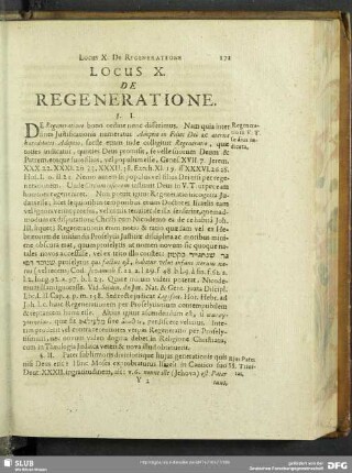 Locus X. De Regeneratione