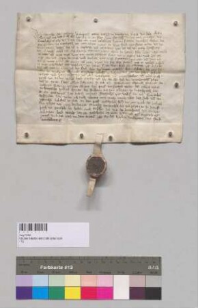 Albrecht Gadmar, Winzer, einst sesshaft zu [Nieder-]Viehbach, gibt der Priorin Dorothea Klosner und dem Konvent des Klosters [Nieder-]Viehbach den Weingarten, den er für das Kloster bewirtschaftet hatte, zurück.;. S: Konrad Stülber, Pfleger zu Traubach (Draufpach)