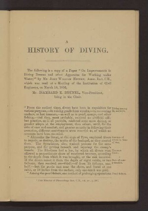 A history of diving