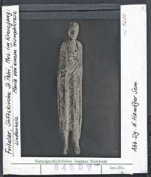 Fritzlar, Stiftskirche St. Petri: Museum im Kreuzgang: Maria von einem Triumphkreuz