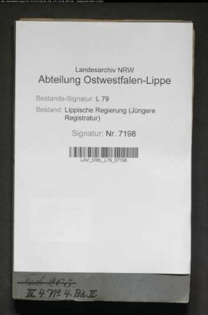 Berichtigung der Landesgrenze zwischen dem Amt Schwalenberg und der Grafschaft Pyrmont