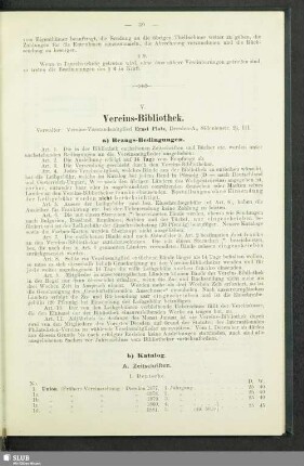 V. Vereins-Bibliothek