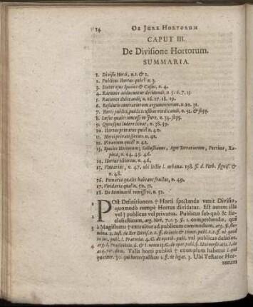 Caput III. De Divisione Hortorum.