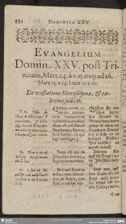 Evangelium Domin. XXV. post Trinitatis