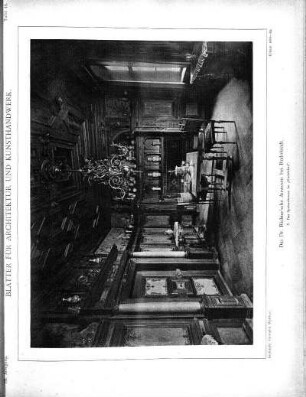Tafel 48: Das Dr. Richter'sche Anwesen bei Rudolstadt. 7. Das Speisezimmer im "Rudolsbad"