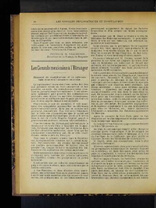 Les Consuls mexicains à l'Etranger