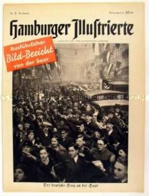 Wochenzeitschrift "Hamburger Illustrierte" zur Saar-Abstimmung