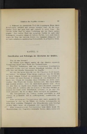 Kapitel II. Classification und Pathologie der Stricturen der Urethra