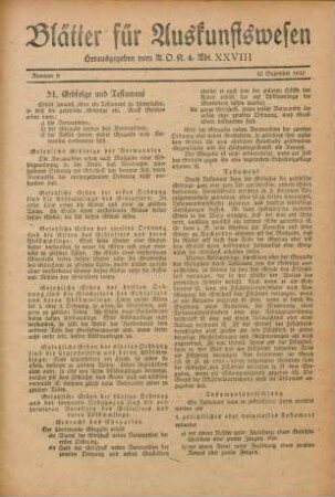 9.1917: Blätter für Auskunftswesen